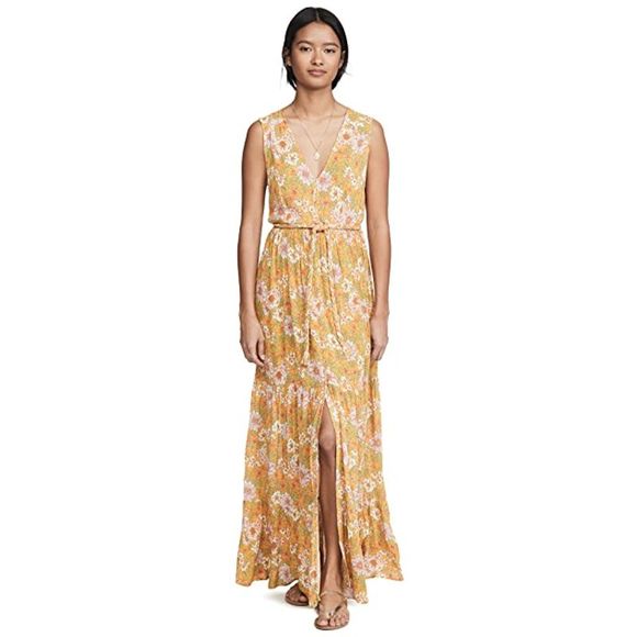 playa lucila Dresses & Skirts - PLAYA LUCILA Yellow Floral Printed Dress XS